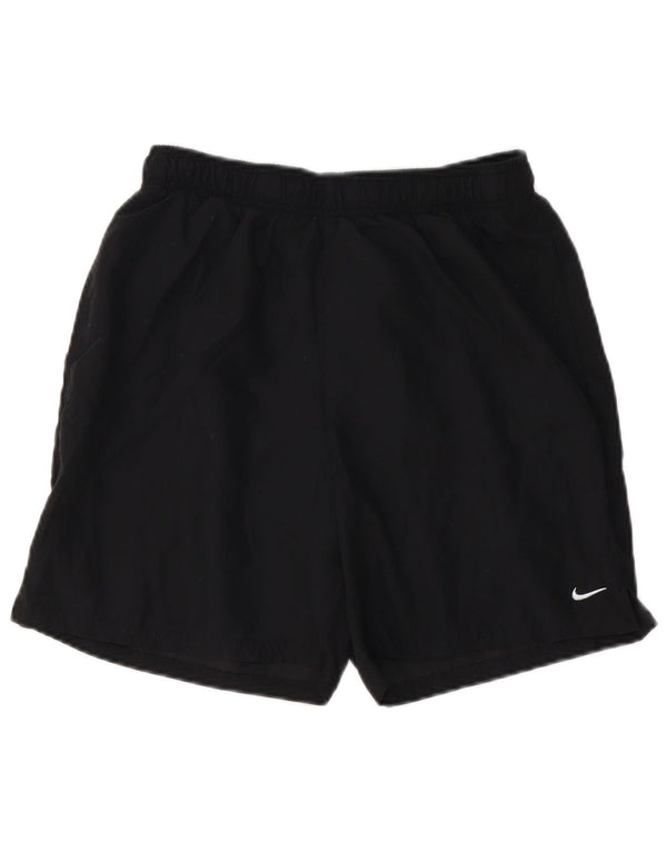 Shorts esportivos femininos NIKE UK 12 poliéster preto médio