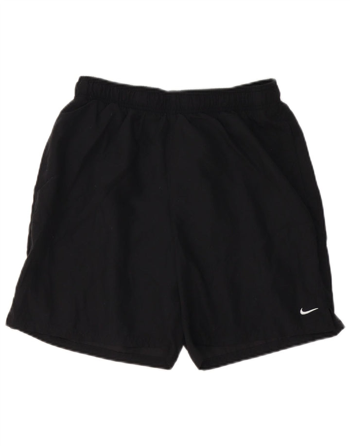 Shorts esportivos femininos NIKE UK 12 poliéster preto médio