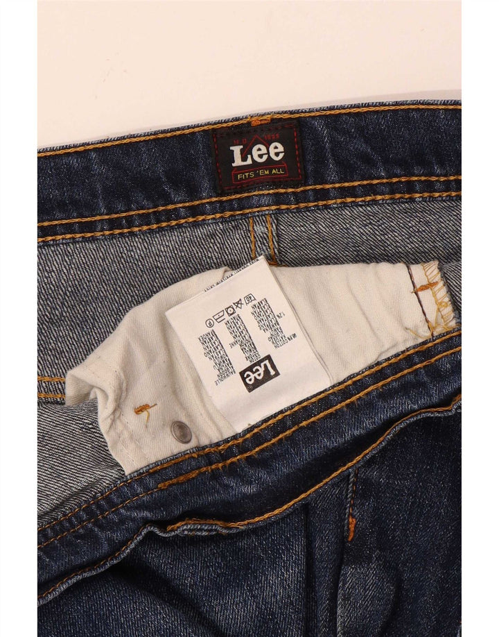 Lee Mens Brooklyn Straight Jeans W40 L27 Azul Algodão