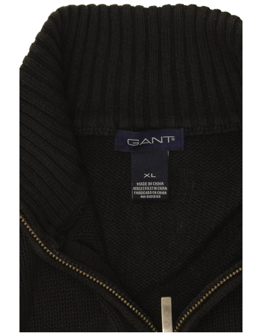 Suéter cardigã masculino Gant XL linho preto