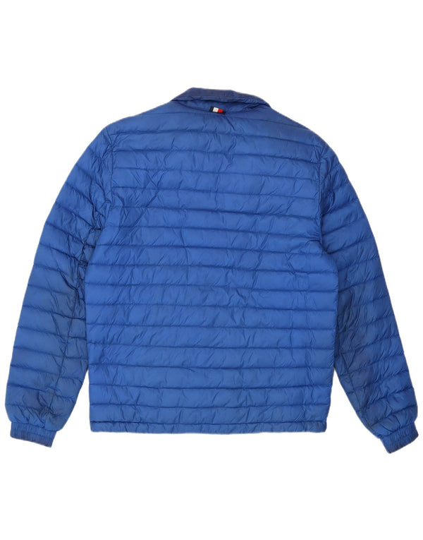 Jaqueta acolchoada masculina Tommy Hilfiger UK 36 pequena azul poliamida