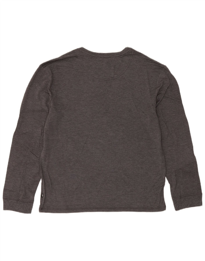 Ted Baker Mens Top Manga Longa Médio Cinza Modal