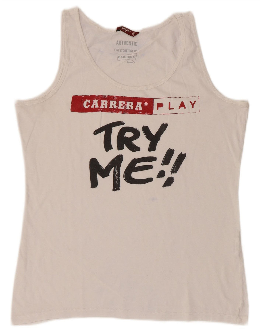 Top colete gráfico feminino CARRERA UK 12 médio branco