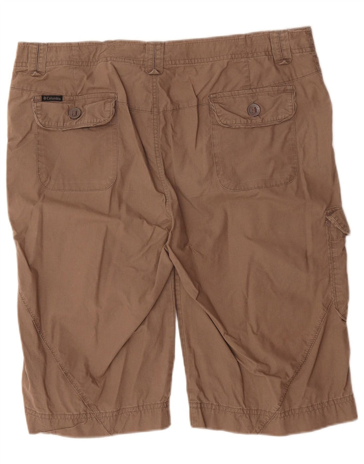 COLUMBIA Bermuda Cargo Feminina XL W36 L13 Algodão Marrom