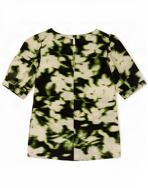 Blusa feminina Marks & Spencer Top UK 10 pequena viscose floral multicolorida
