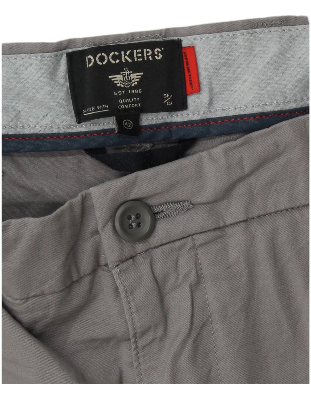 Shorts Chino Masculino DOCKERS W42 2XL Algodão Cinza