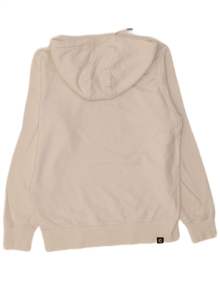 Suéter masculino com capuz gráfico Colmar grande algodão branco