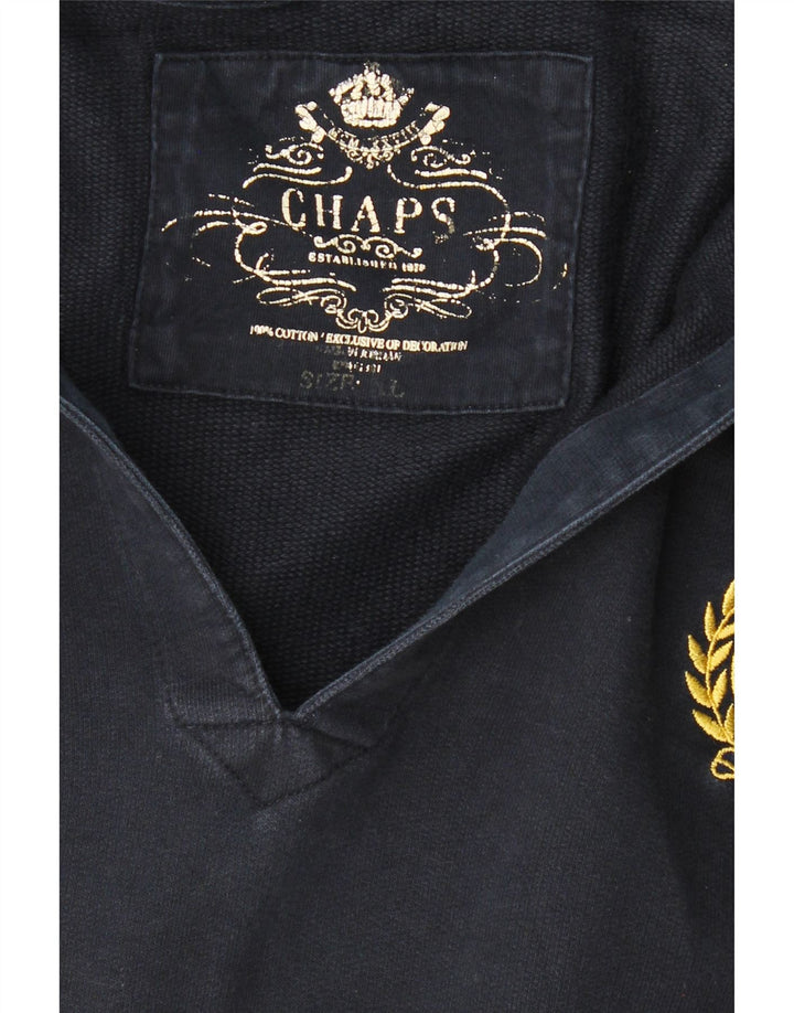 CHAPS Womens Hoodie Jumper UK 18 XL Navy Blue Cotton Vintage Chaps and Second-Hand Chaps from Messina Hembry 