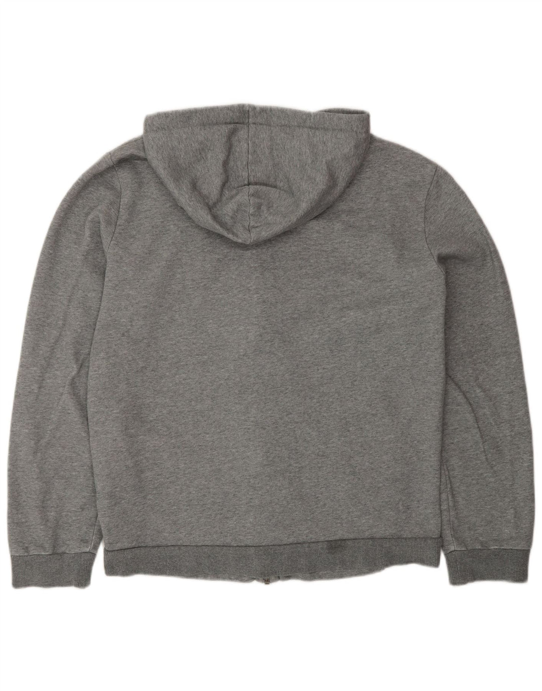 Suéter masculino Puma com capuz e zíper cinza médio algodão colorblock