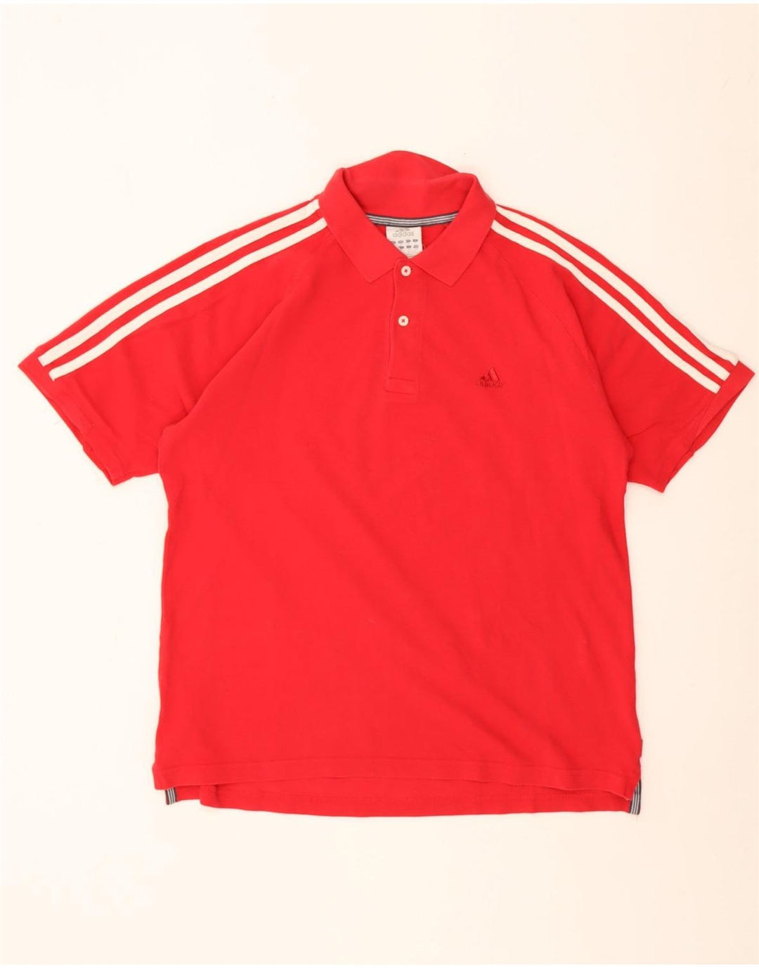 Camisa polo masculina adidas algodão vermelho médio