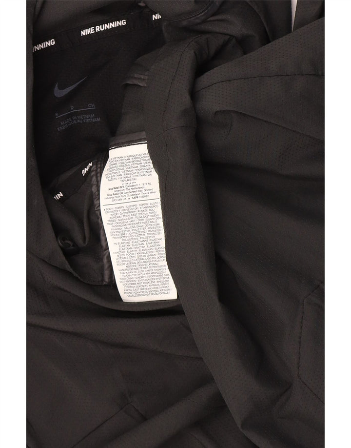 Jaqueta masculina Nike com capuz e jaqueta pequena de poliéster preto