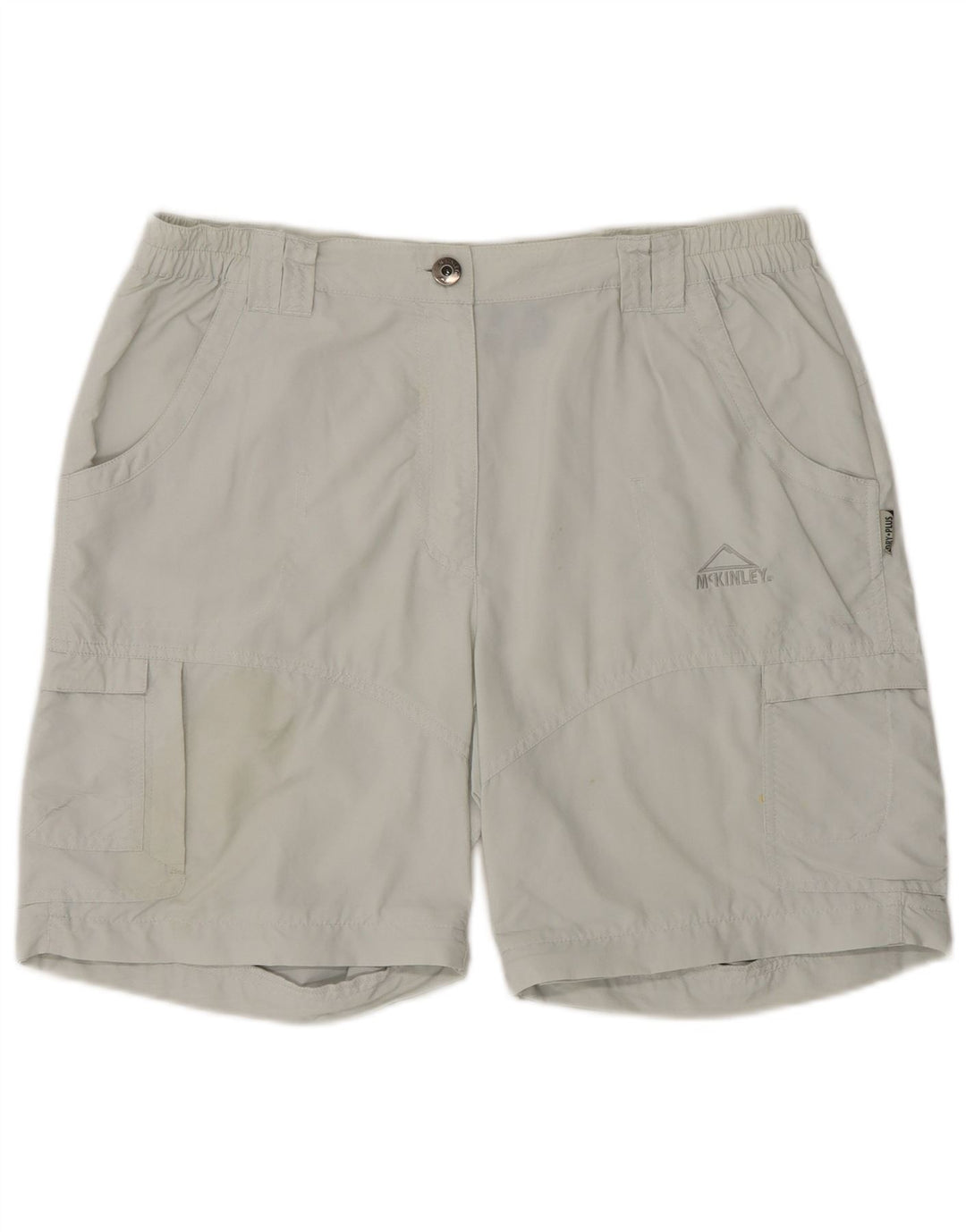 Shorts cargo feminino MC KINLEY Reino Unido 16 grande W34 cinza poliamida