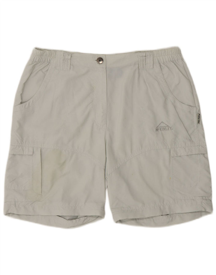 Shorts cargo feminino MC KINLEY Reino Unido 16 grande W34 cinza poliamida