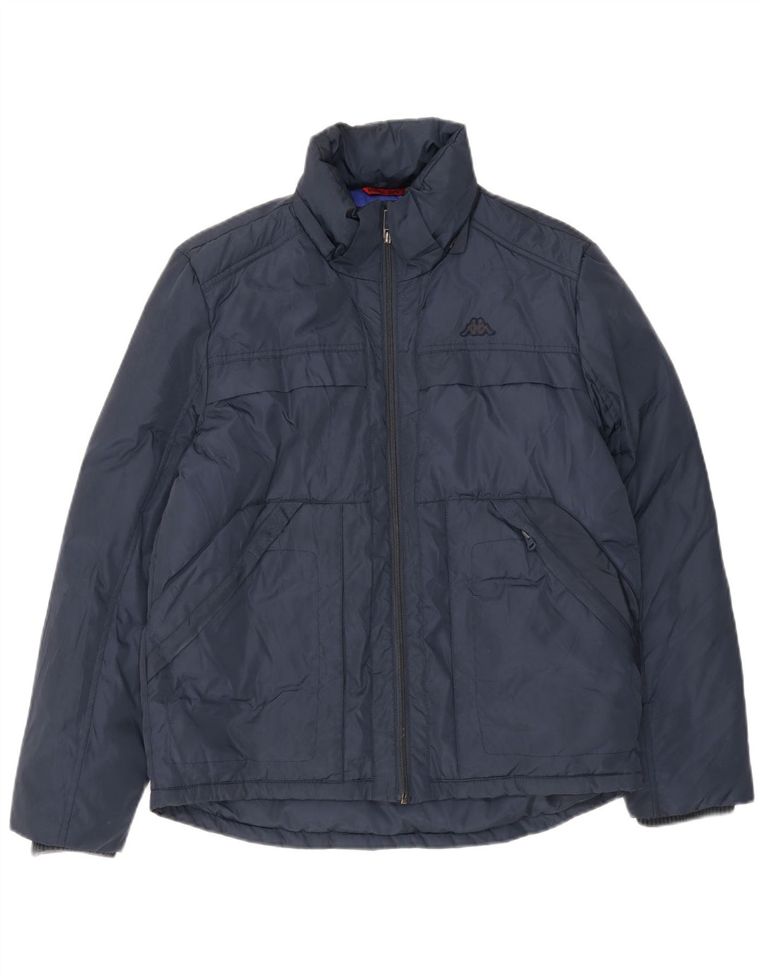 Jaqueta acolchoada masculina Kappa UK 40 grande poliéster azul marinho