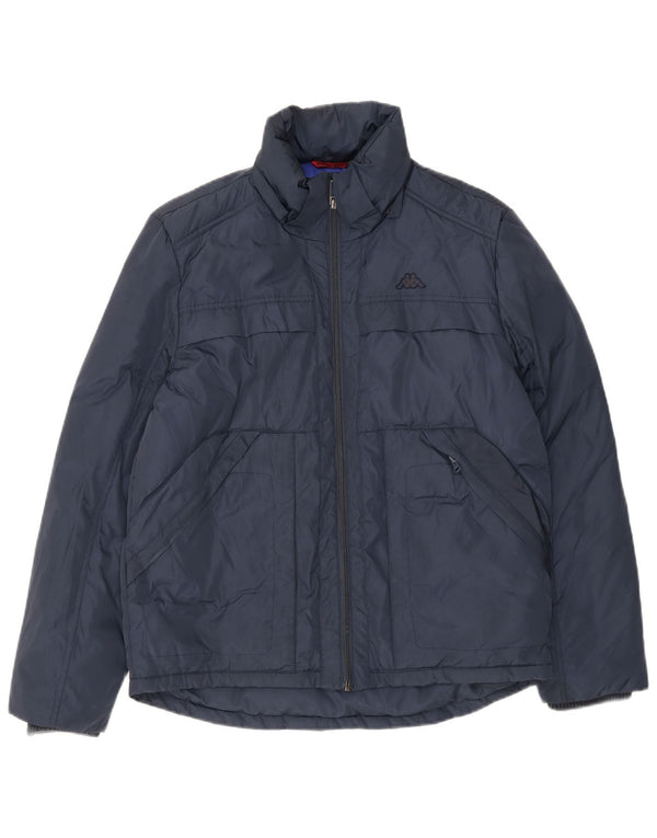 Kappa Mens Padded Jacket UK 40 Large Navy Blue Polyester