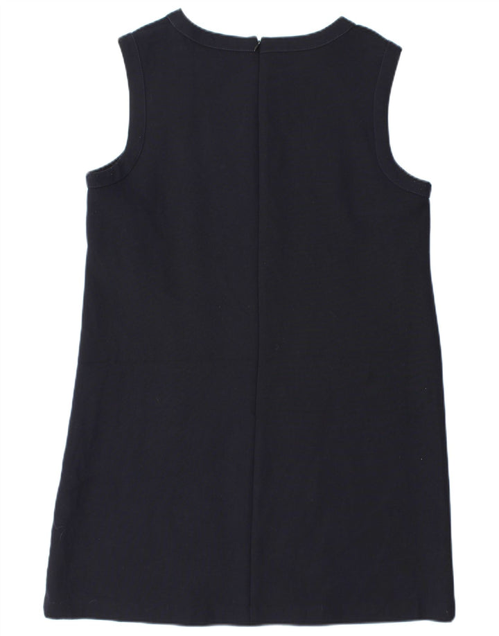 Vestido feminino sem mangas Zara UK 18 XL azul marinho poliéster