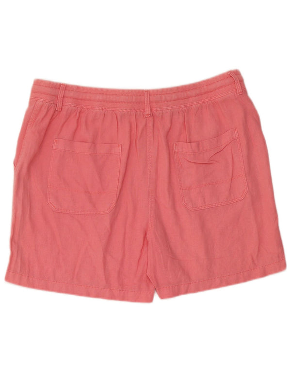 Shorts feminino Marks & Spencer Reino Unido 14 grande W34 linho rosa