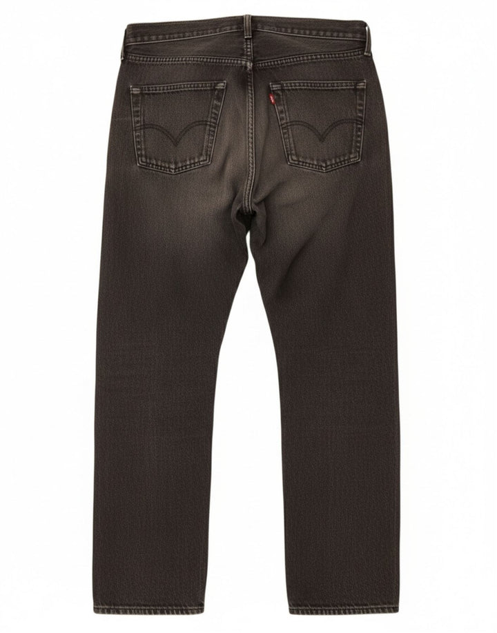 Calça jeans masculina Levi's 501 Straight W34 L30 cinza algodão