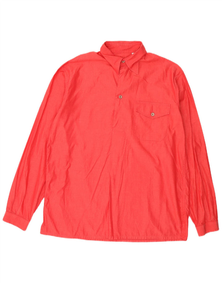 Pulôver masculino vintage camisa grande algodão vermelho
