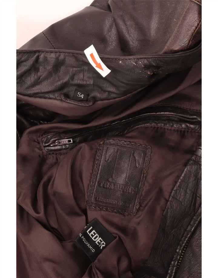 Jaqueta de couro masculina Trapper IT 54 2XL couro marrom