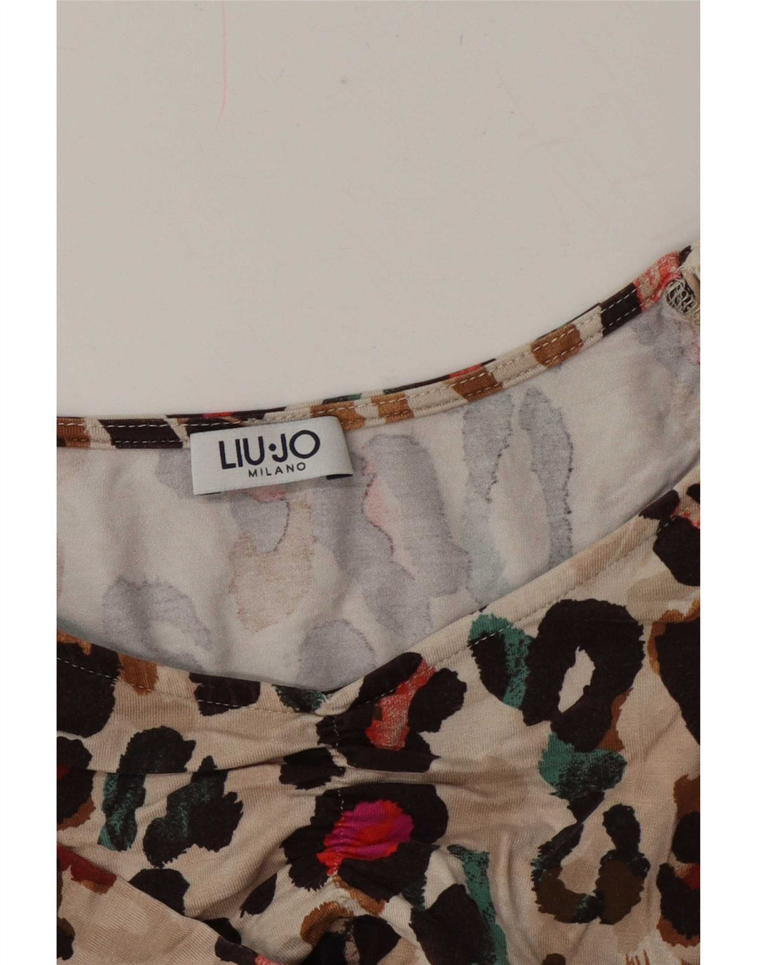 Blusa feminina Liu Jo UK 12 bege médio estampa animal