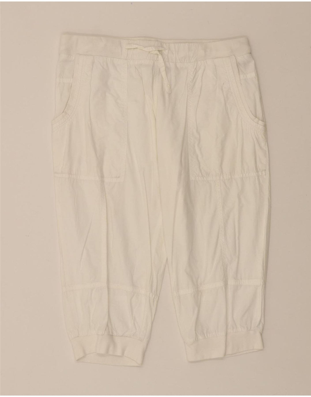 CHAMPION Womens Capri Tracksuit Trousers Joggers UK 10 Small  White Cotton Vintage Champion and Second-Hand Champion from Messina Hembry 