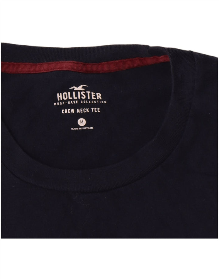 Camiseta masculina Hollister Top médio algodão azul marinho