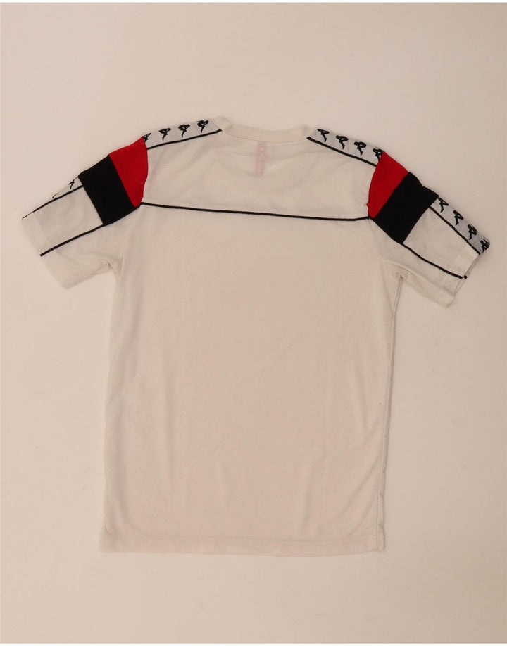 Camiseta gráfica masculina Kappa Top médio branco colorblock