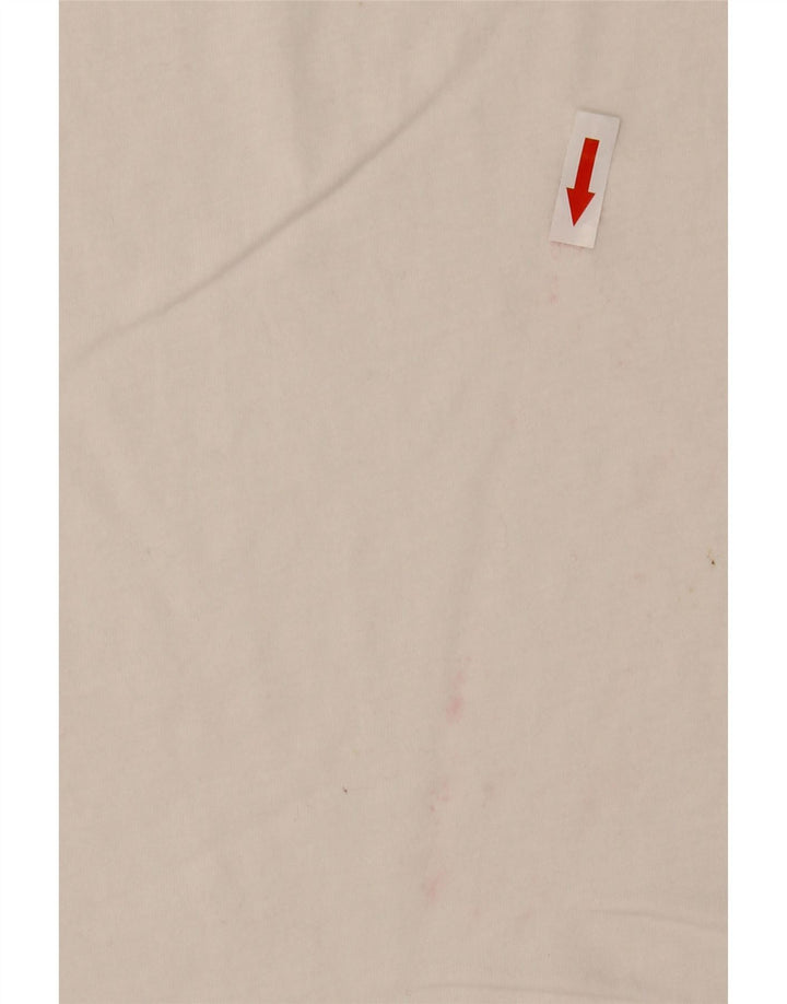 Camiseta gráfica masculina Replay Top médio branco