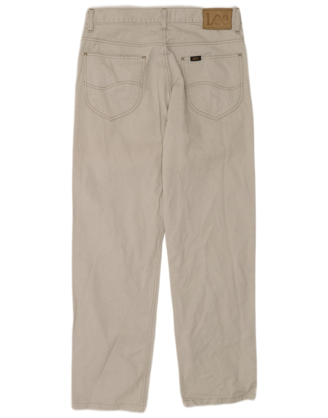 Lee Mens Chicago Straight Jeans W34 L30 Algodão Branco