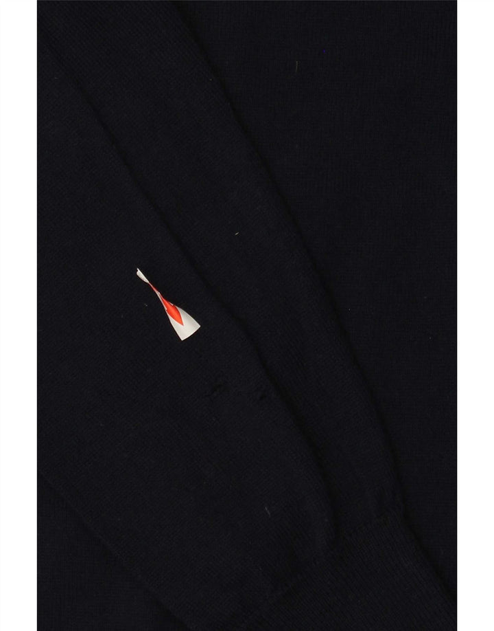 Suéter masculino Marks & Spencer com zíper e gola alta acrílico azul marinho médio