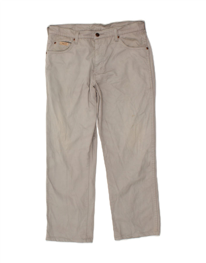 WRANGLER Mens Straight Casual Trousers W34 L26 Grey Cotton Vintage Wrangler and Second-Hand Wrangler from Messina Hembry 