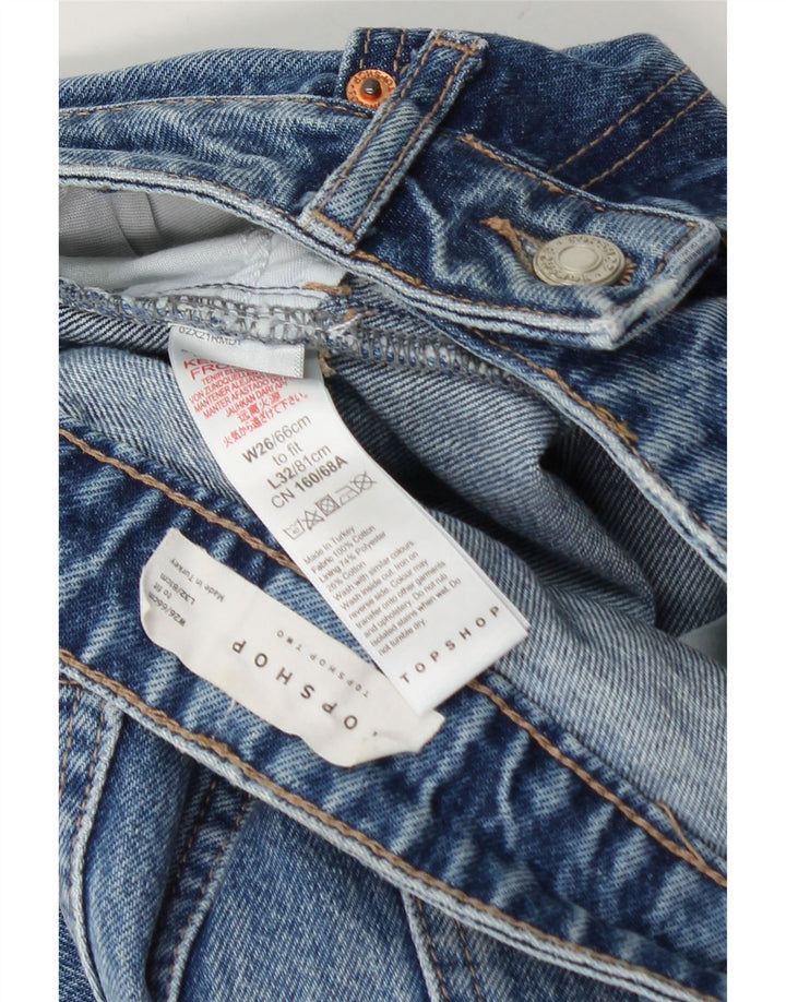 Jeans bootcut feminino TOPSHOP W26 L32 algodão azul