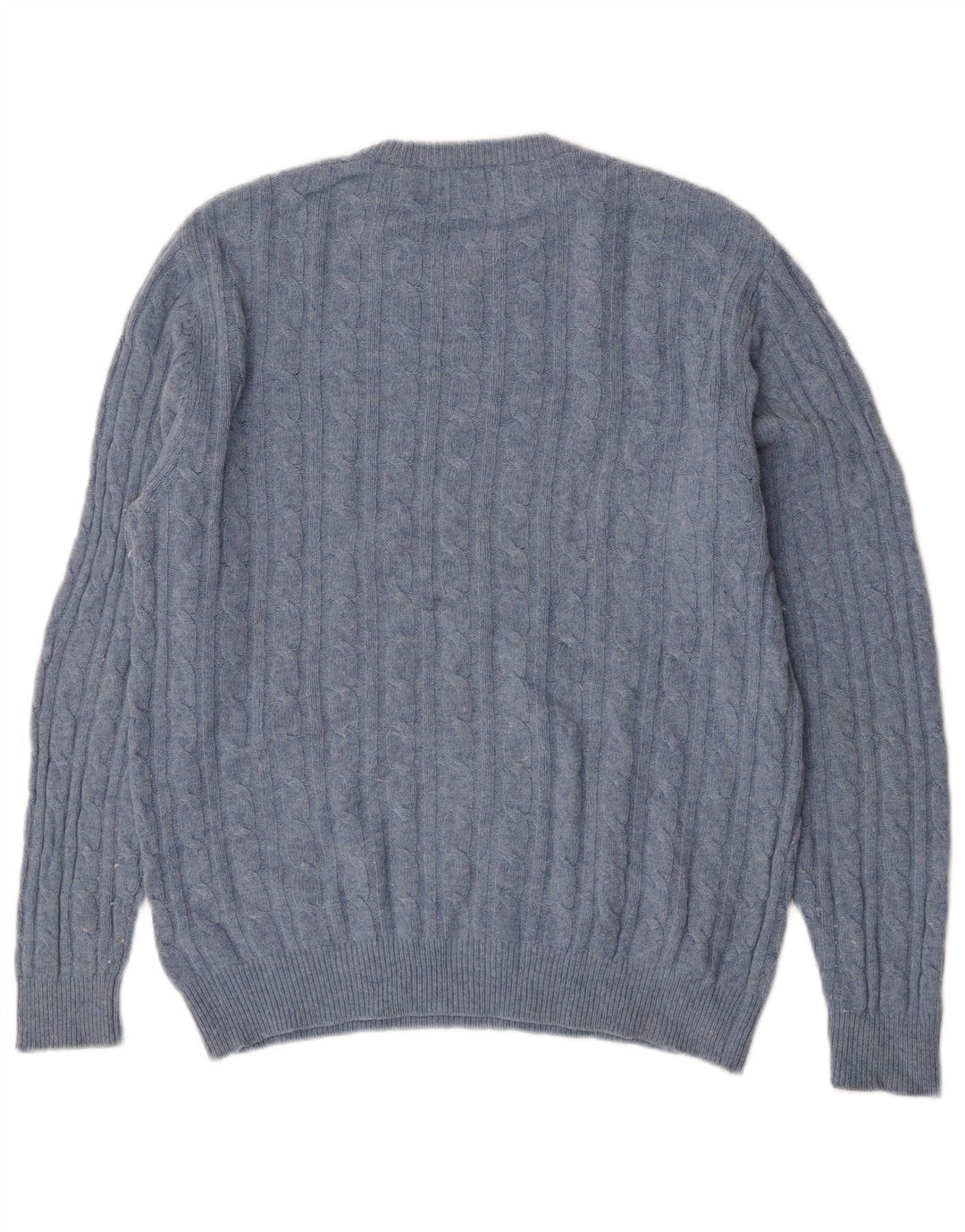 Jack Wills Suéter masculino The Marlow com gola redonda, grande lã azul