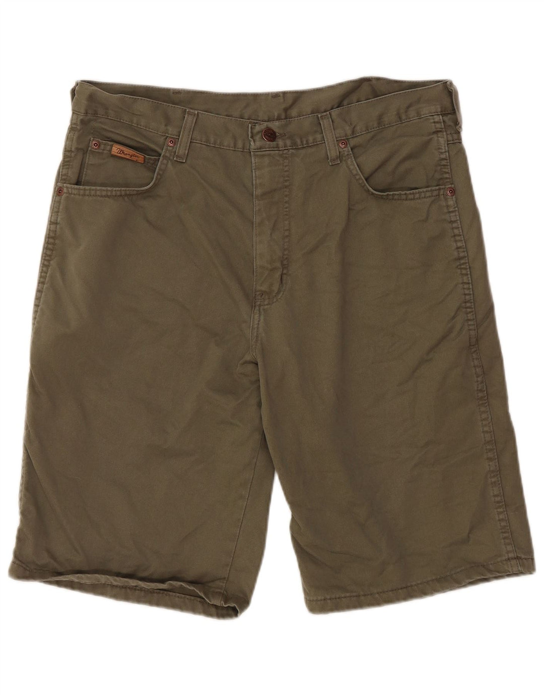 Shorts casuais masculinos WRANGLER Hawaii W34 grande algodão cáqui