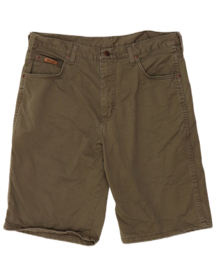 Shorts casuais masculinos WRANGLER Hawaii W34 grande algodão cáqui