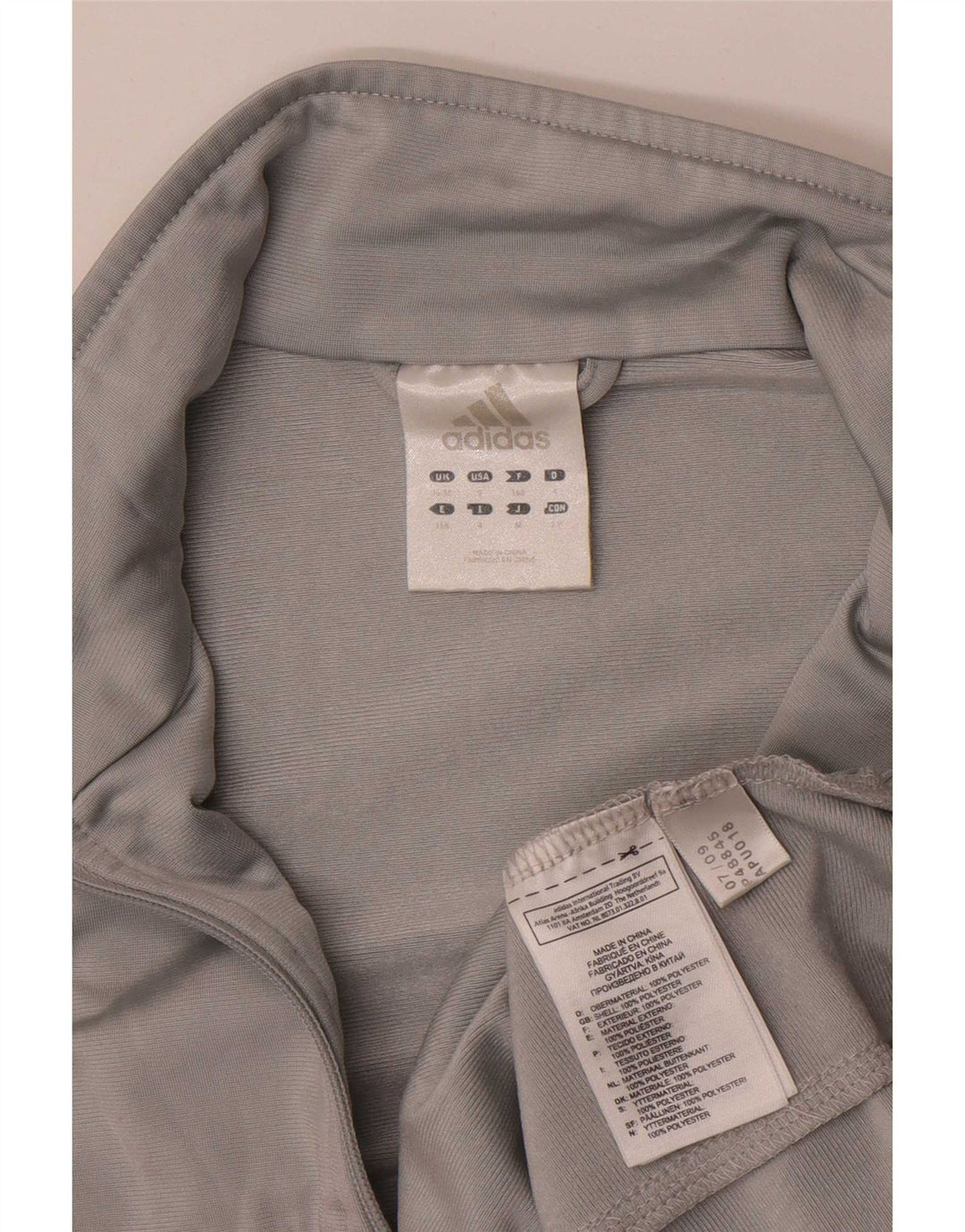 Adidas Mens Tracksuit Top Jacket UK 36/38 Pequeno Cinza Colorblock Poliéster