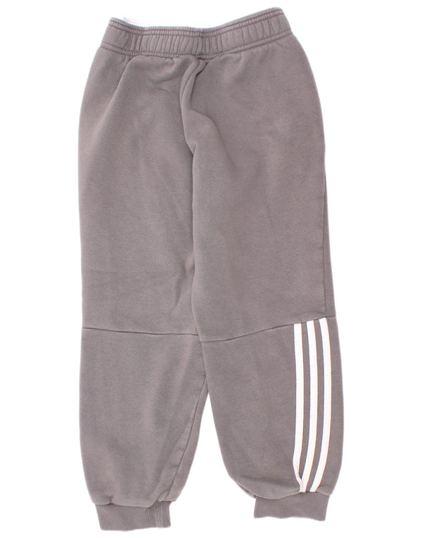 Adidas meninos calças de treino joggers 9-10 anos algodão cinza