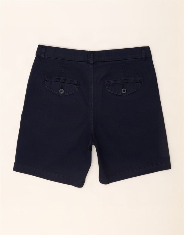 Benetton Womens Chino Shorts UK 8 Small W28 Navy Blue Cotton