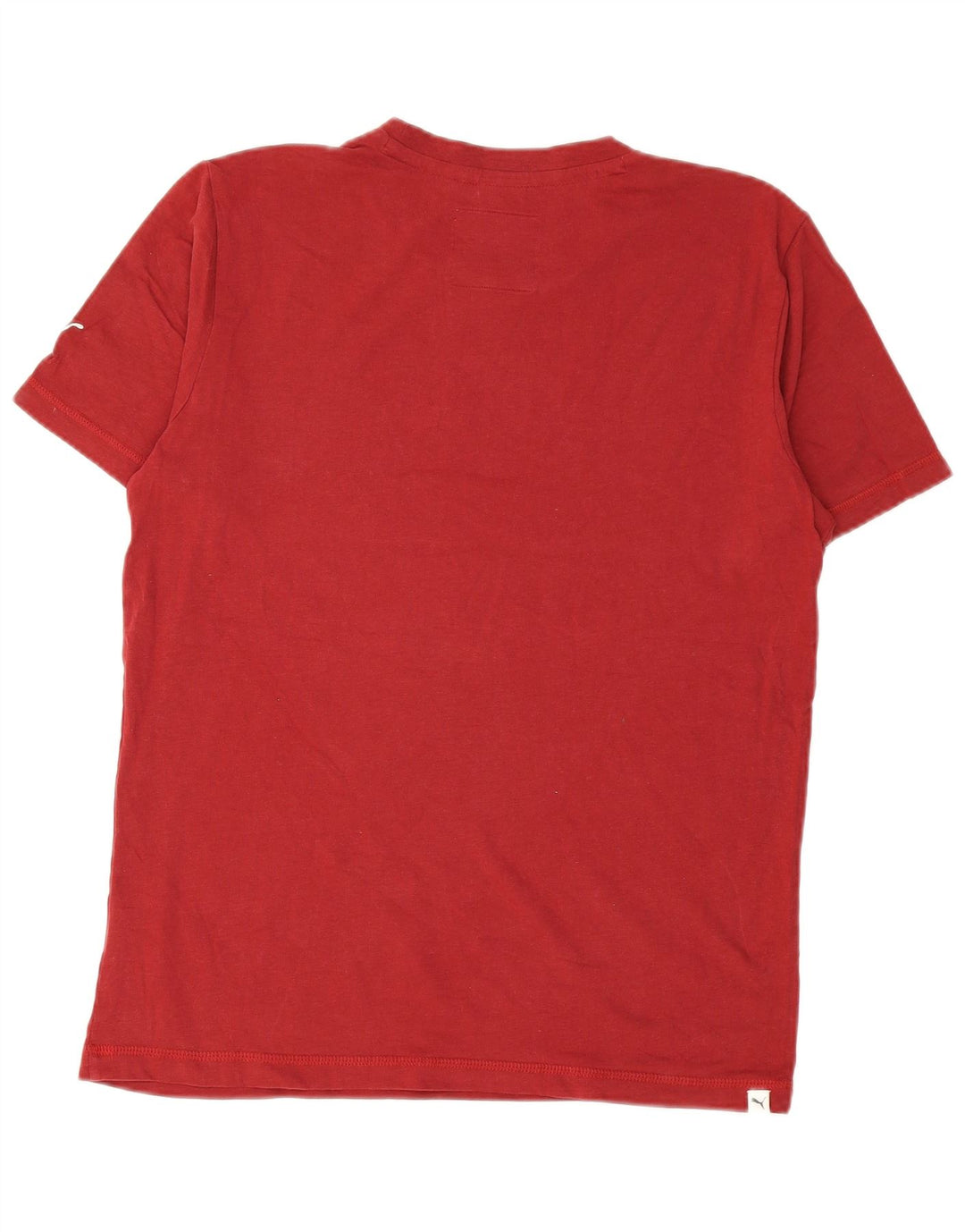 Camiseta masculina PUMA com estampa gráfica de algodão vermelho médio