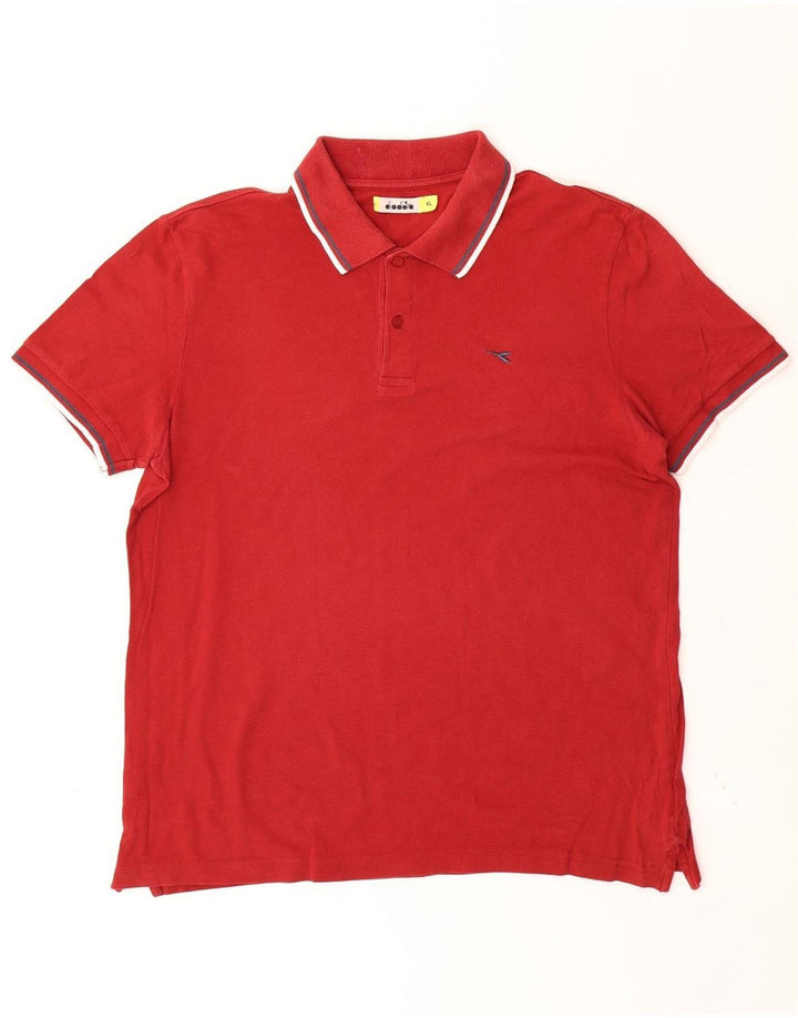 Camisa polo masculina Diadora XL algodão vermelho