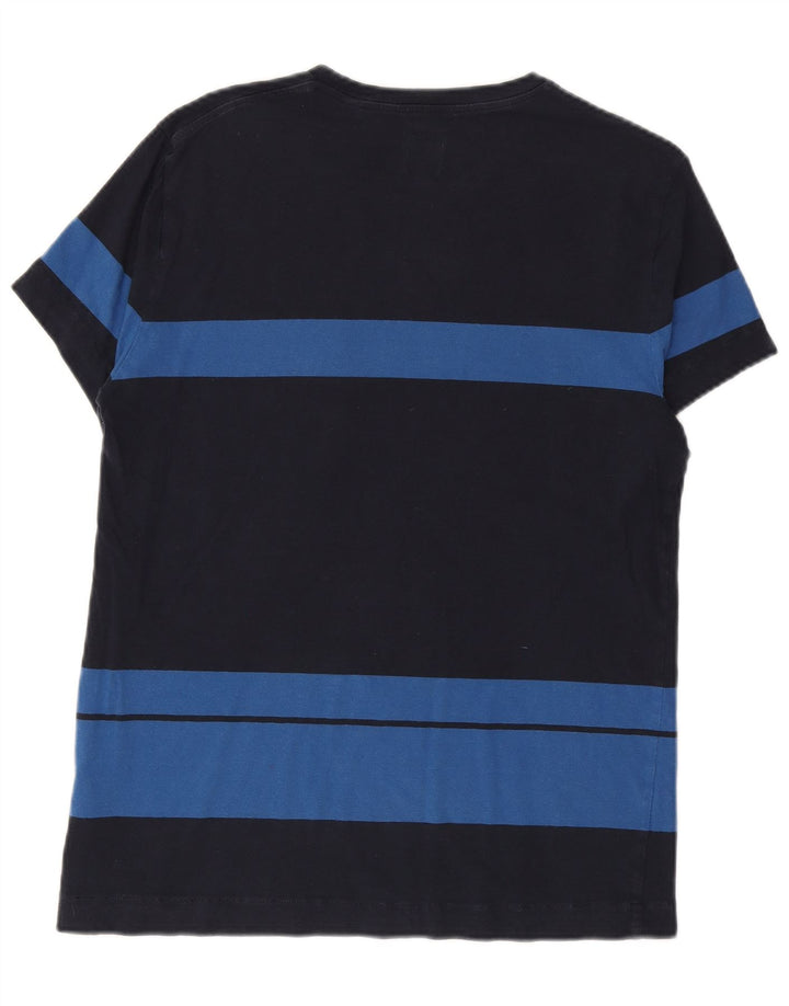 JACK WILLS Camiseta masculina top pequeno algodão colorblock azul marinho