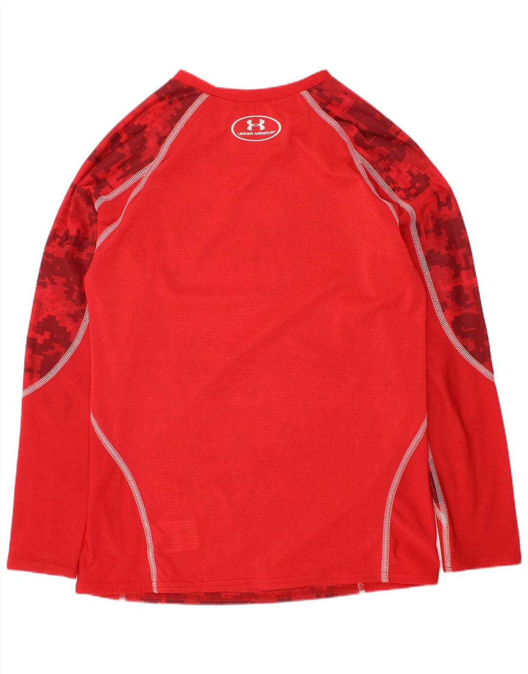 UNDER ARMOUR Meninos Heat Gear Graphic Top Manga Comprida 13-14 Anos XL Vermelho