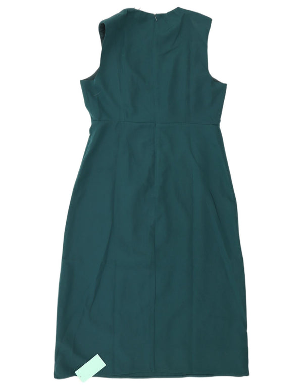 Princípios Vestido feminino sem mangas com bainha UK 16 grande bloco colorido verde