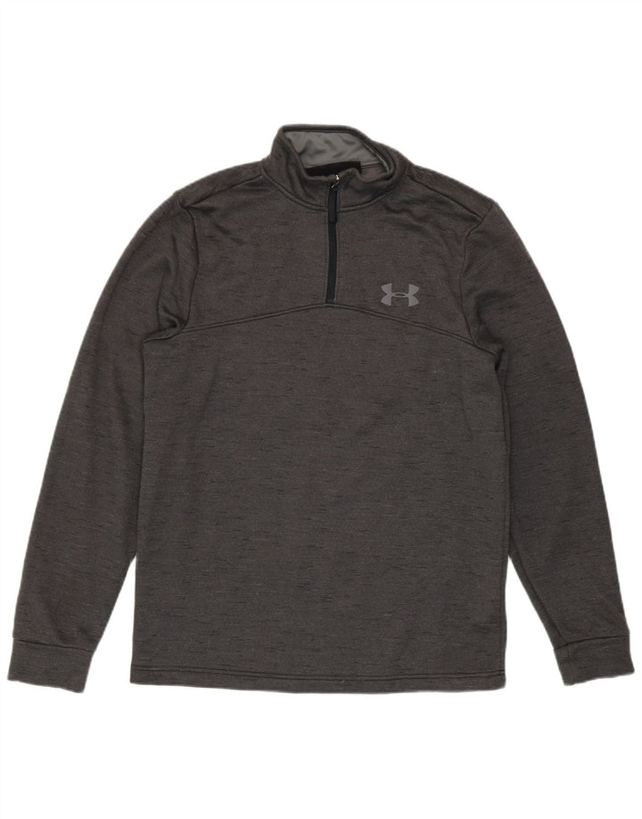 Under Armour Masculino Cold Gear Zip Neck Moletom Jumper Pequeno Cinza Salpicado