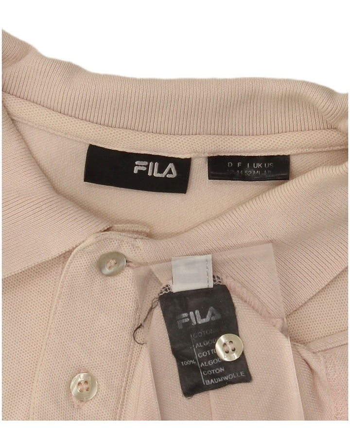 Camisa polo masculina FILA algodão bege médio
