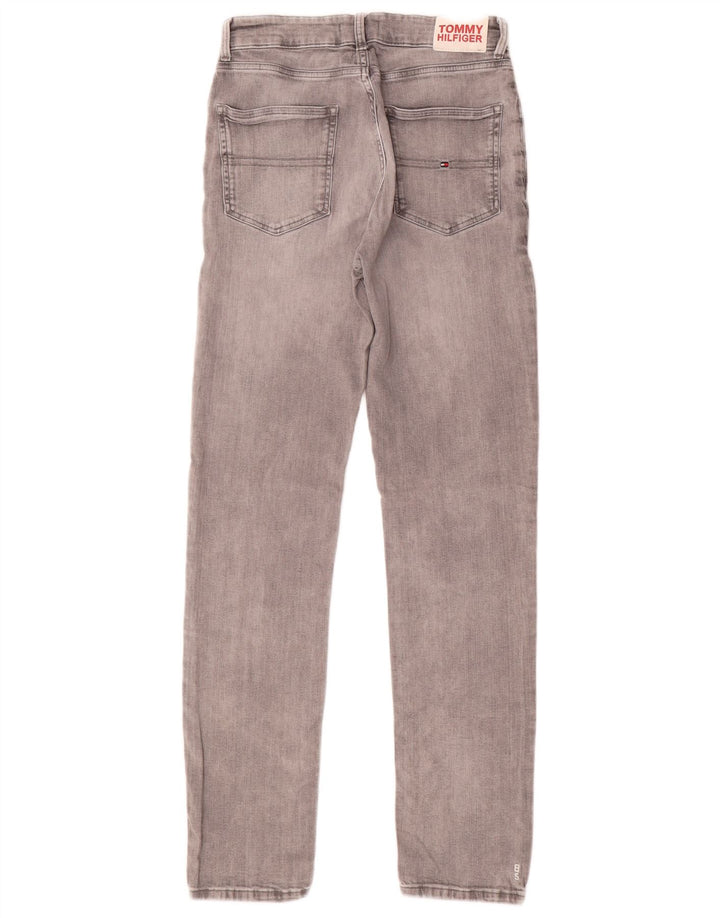 Tommy Hilfiger Meninos Slim Jeans 15-16 Anos W30 L32 Cinza Algodão