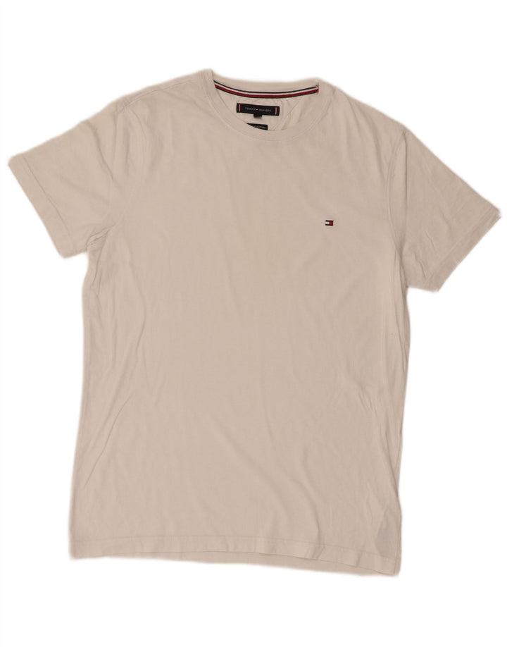 Camiseta masculina Tommy Hilfiger Top médio algodão branco