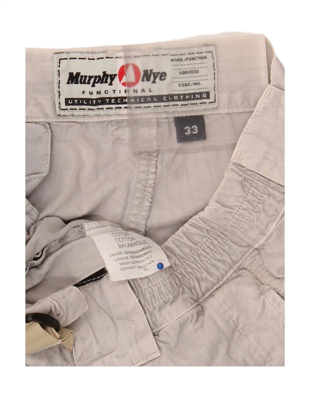 Murphy & Nye Mens Joggers Cargo Calças W33 L32 Algodão Cinza