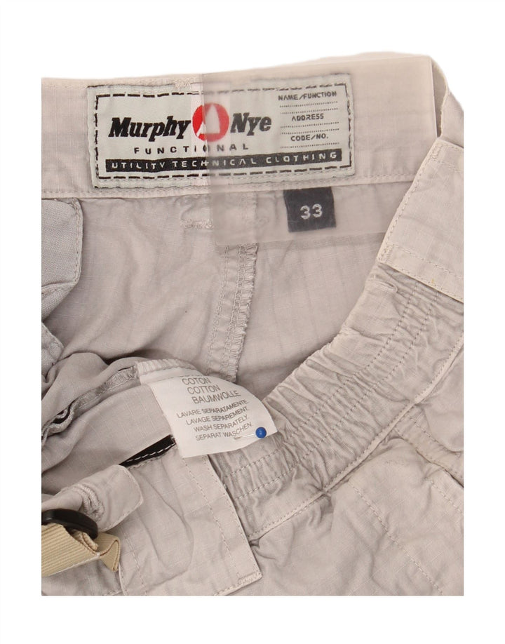 Murphy & Nye Mens Joggers Cargo Calças W33 L32 Algodão Cinza